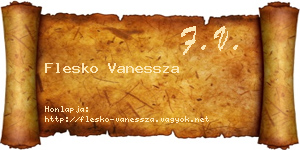 Flesko Vanessza névjegykártya